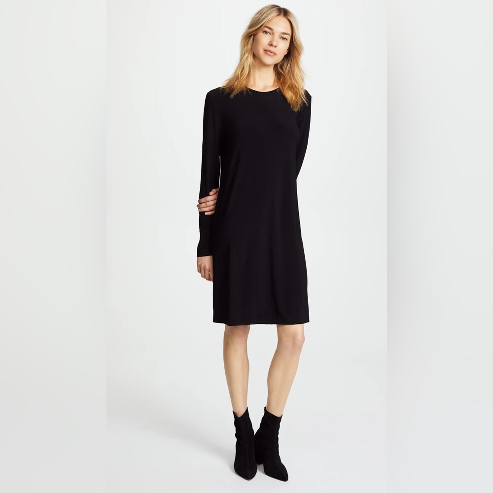 Norma Kamali Women's Kamali Kulture Crew Neck Dress, L